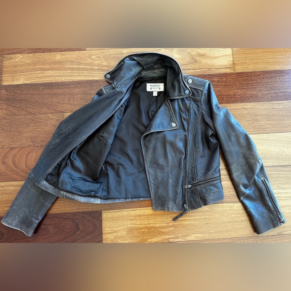 Mango leather jacket